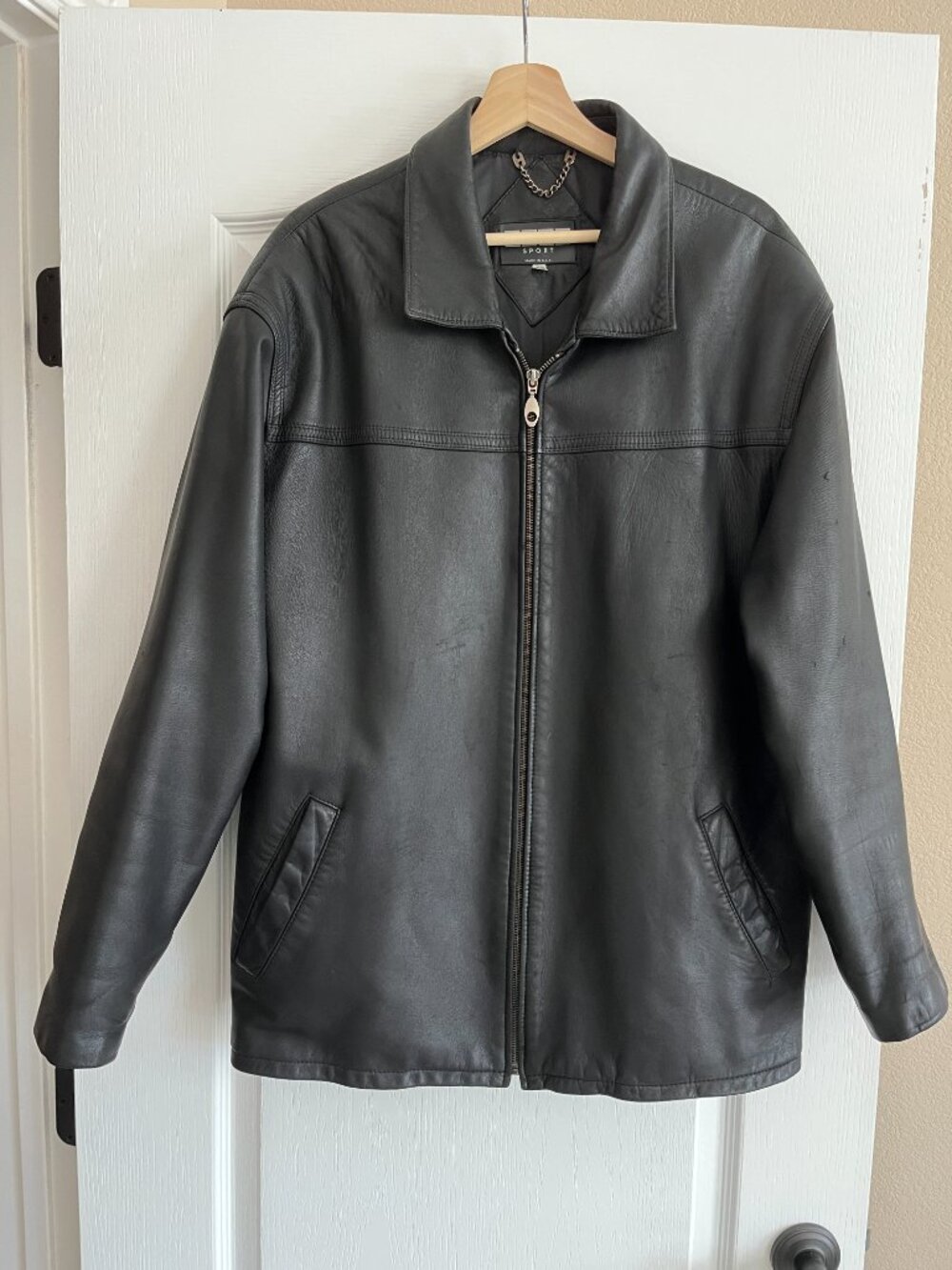 REMY Sport | Black Soft Leather Jacket / Coat | SIZE: 42